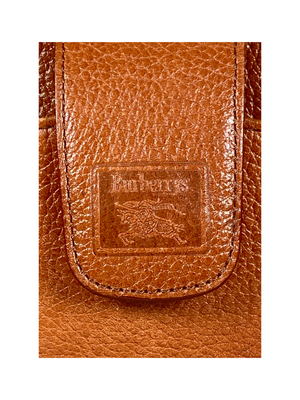 BURBERRY - TAN PEBBLED LEATHER CROSS BODY BAG - VINTAGE