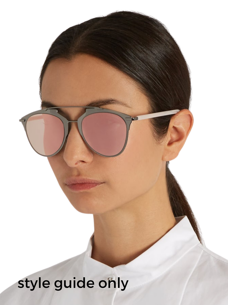 DIOR - REFLECTED AVIATOR SUNNIES RUTHENIUM PINK/PEARL PINK