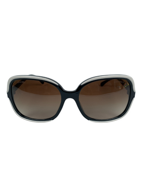 CHANEL - BLACK & WHITE OVERSIZE SUNGLASSES