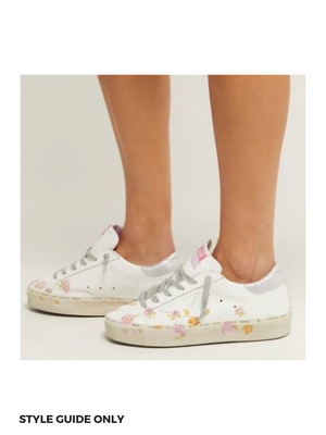 GOLDEN GOOSE - HI STAR FLORAL PRINT SNEAKERS - SIZE 39