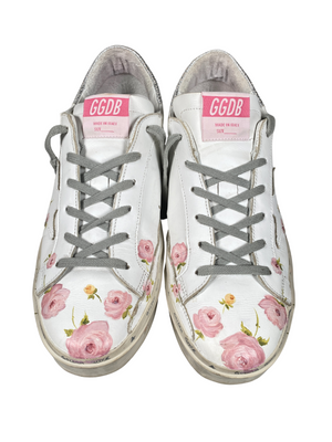 GOLDEN GOOSE - HI STAR FLORAL PRINT SNEAKERS - SIZE 39