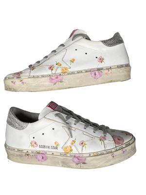 GOLDEN GOOSE HI STAR FLORAL PRINT SNEAKERS SIZE 39 RE.LUXE AU
