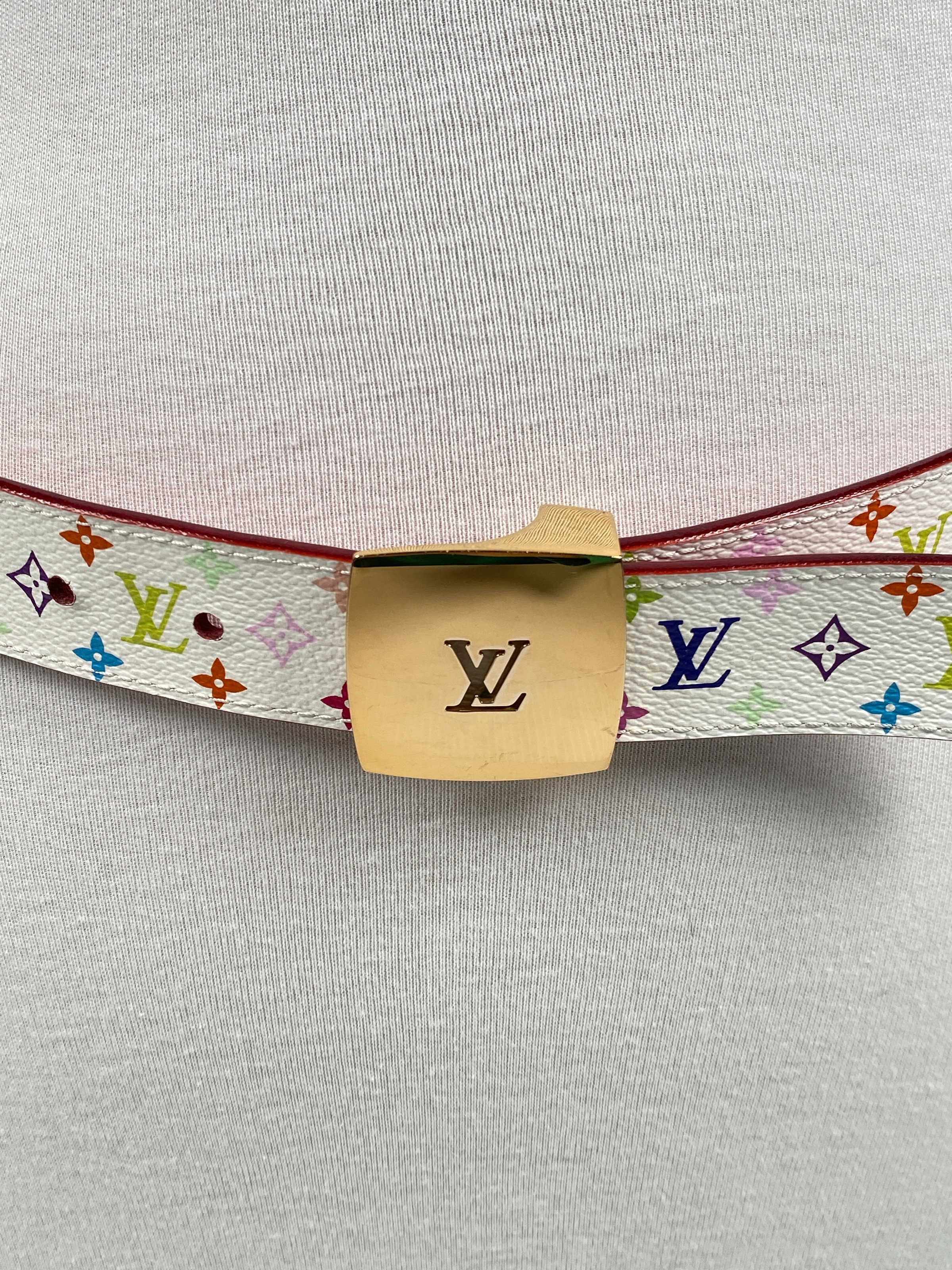 Louis Vuitton White Multicolor Belt 75cm - THE PURSE AFFAIR