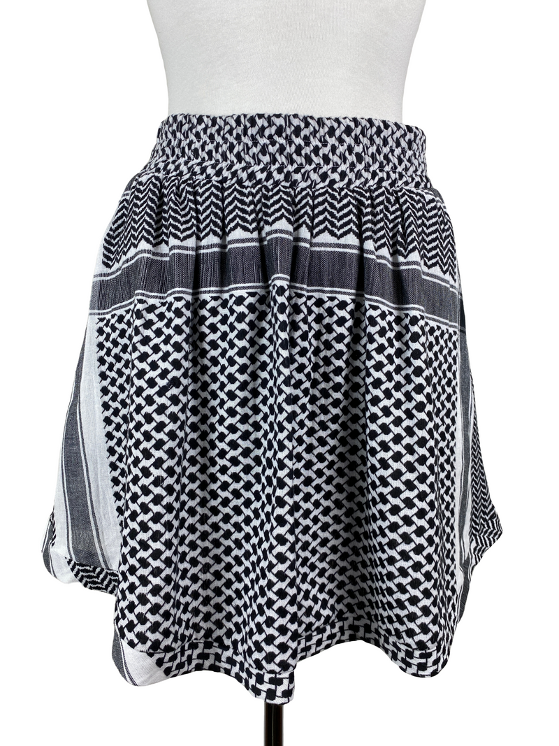CECILIE COPENHAGEN - BLACK & WHITE BASIC SKIRT - SZ M - AS NEW