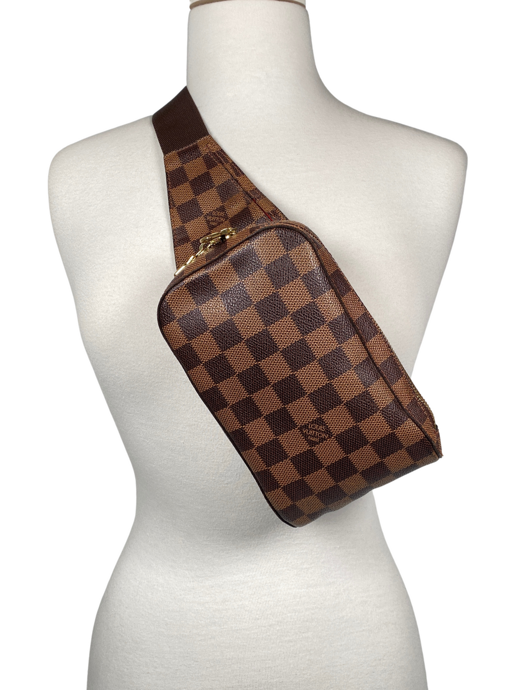 LOUIS VUITTON - GERONIMOS BELT BAG IN DAMIER EBENE - YR 2009