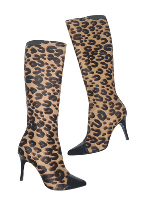 LOUIS VUITTON - WILD KNEE HIGH ANIMAL PRINT BOOTS - SZ 36.5