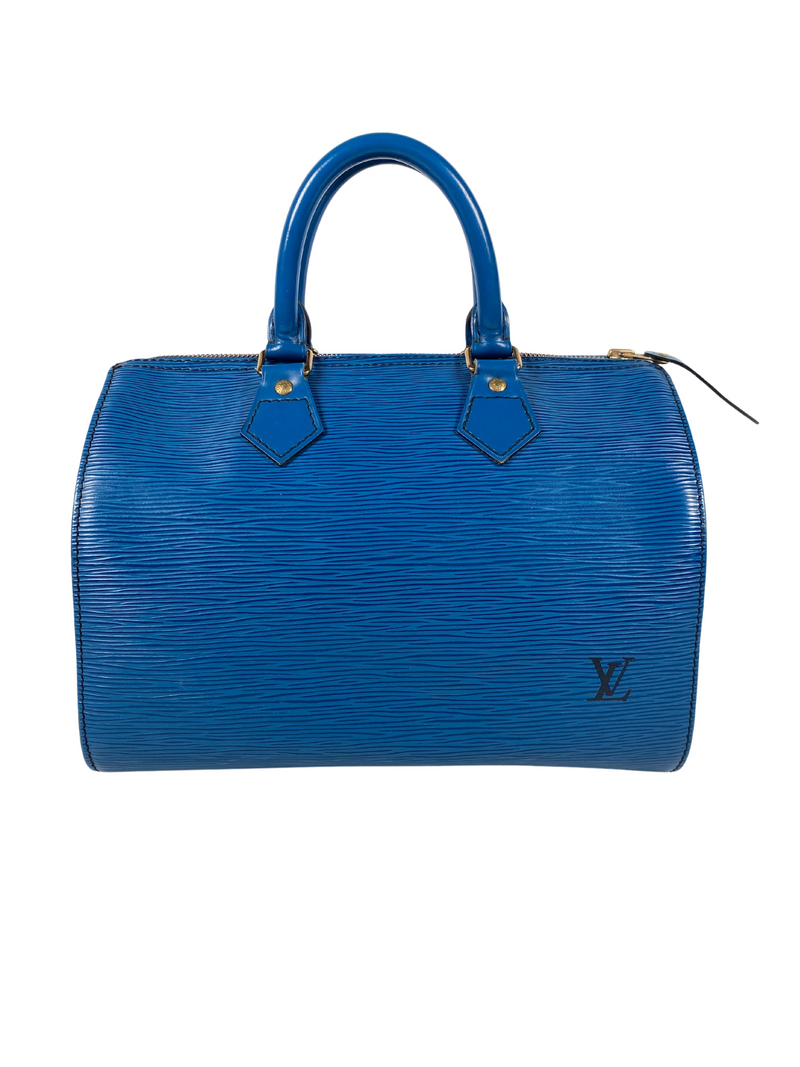 LOUIS VUITTON - BLUE EPI LEATHER SPEEDY 30 BAG - YR 1991