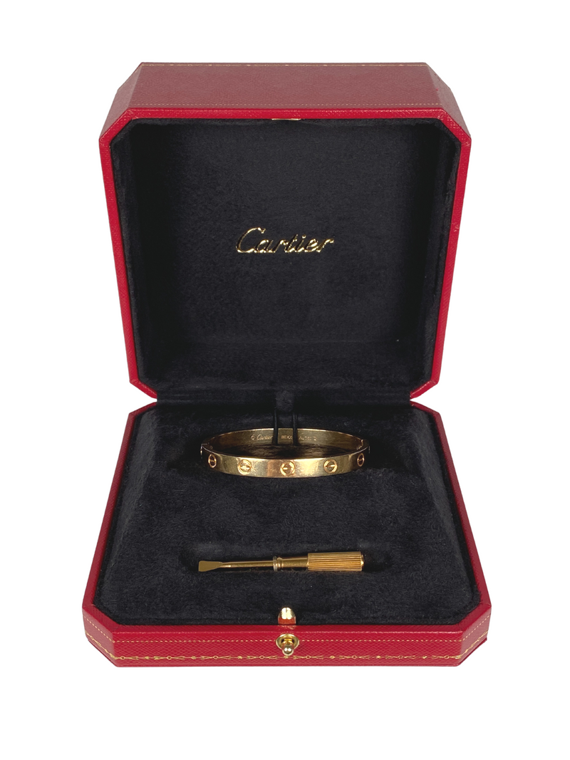 CARTIER - LOVE BRACELET IN 18K YELLOW GOLD - SZ 17