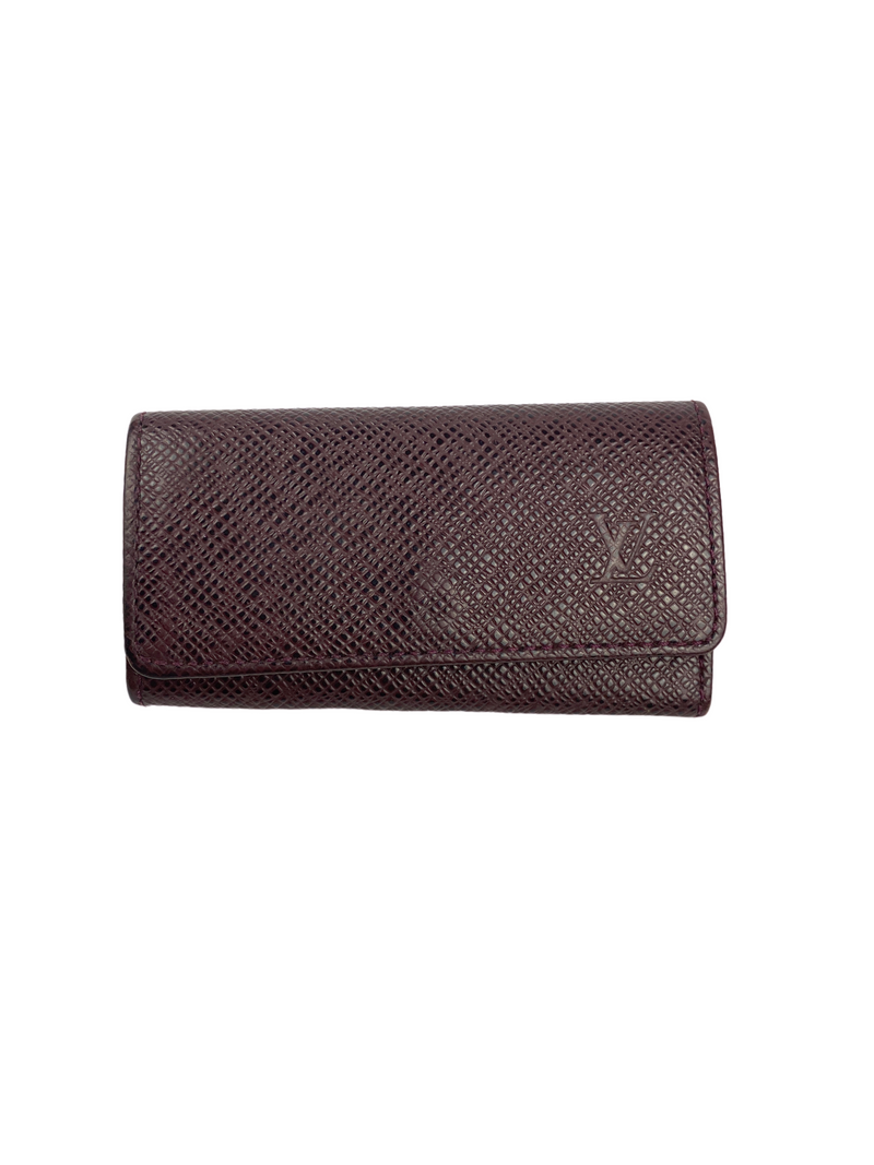 LOUIS VUITTON - BROWN TAIGA LEATHER MULTICLES 4 KEY HOLDER