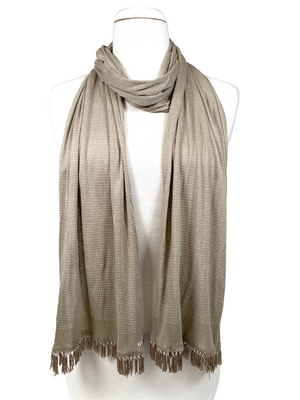 GUCCI - BEIGE WHITE POLKA DOT SPOT MODAL SCARF