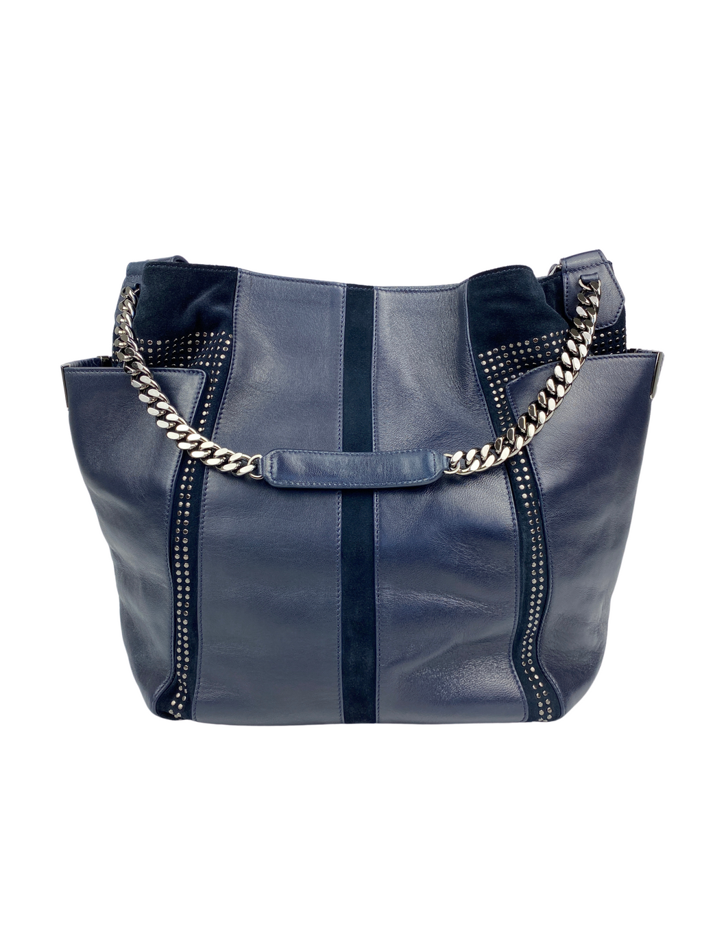 JIMMY CHOO - ANNA LARGE STUDDED HOBO IN INK