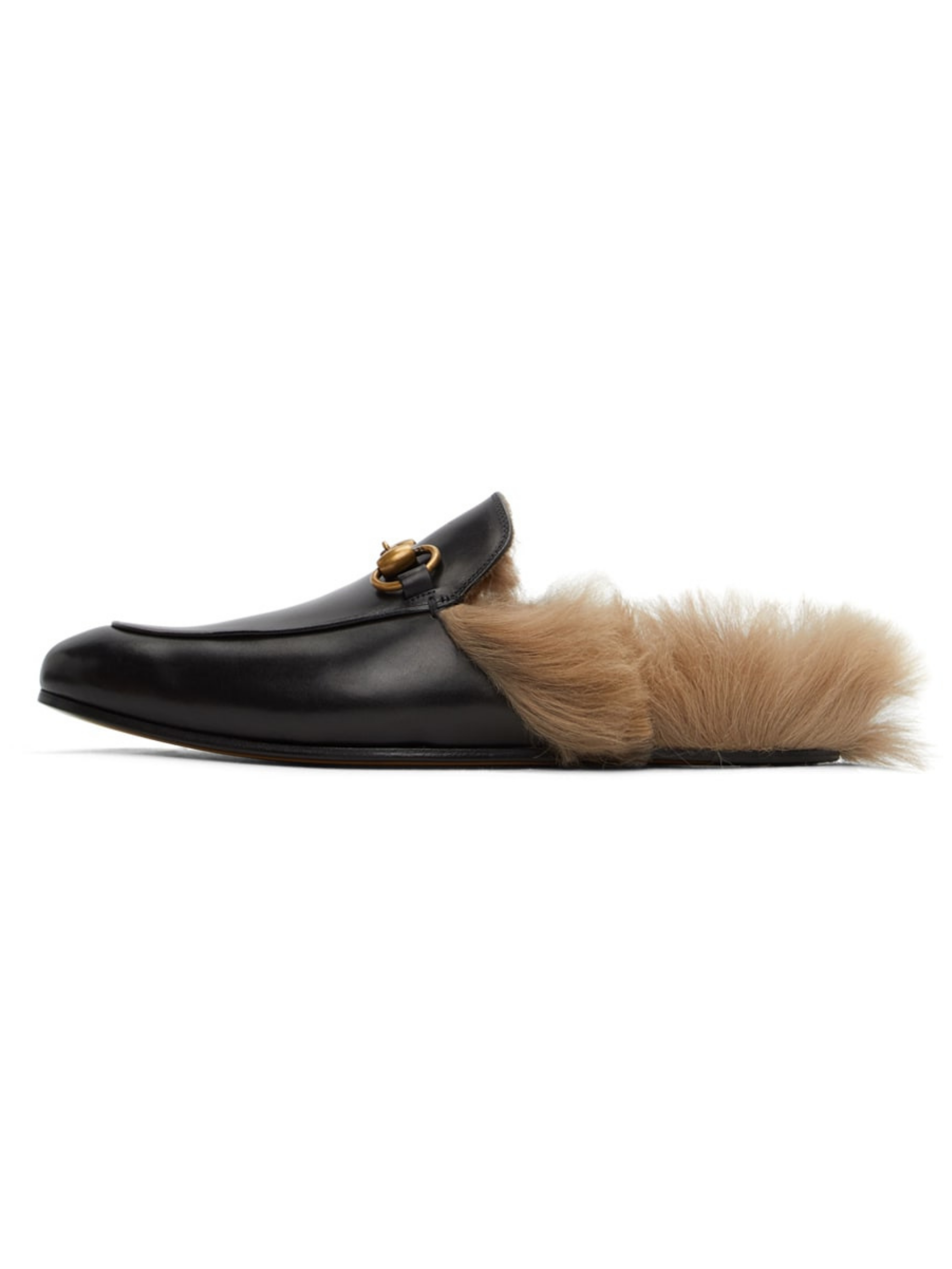 GUCCI - PRINCETOWN LEATHER SLIPPER LOAFERS BLACK - 10 US MENS – RE