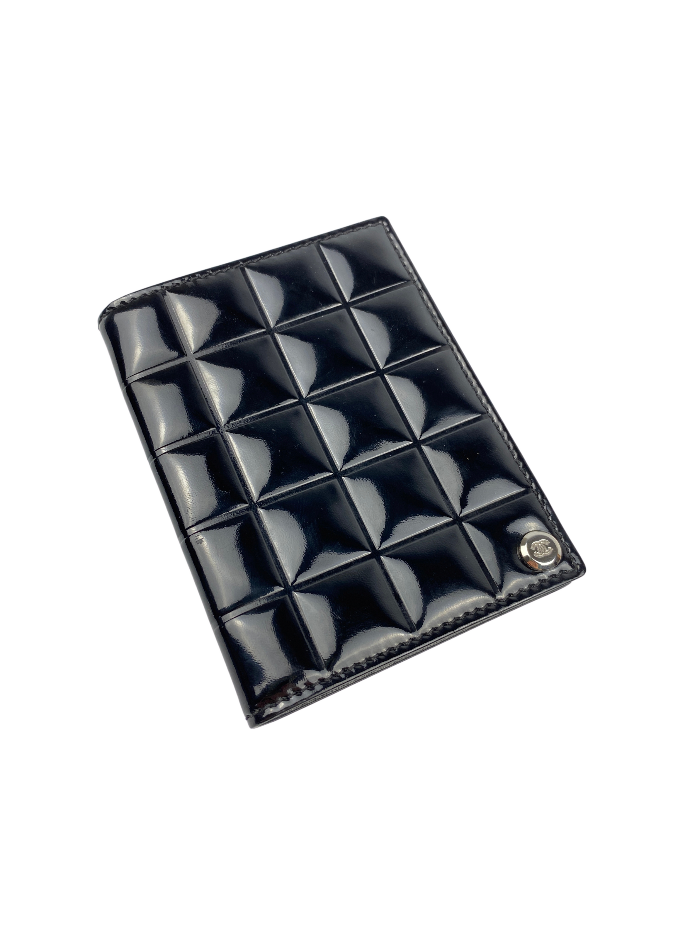 Chanel Black Chocolate Bar Card Wallet