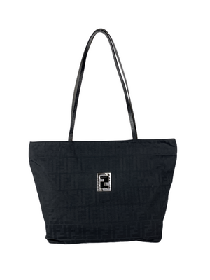 FENDI BLACK ZUCCA LOGO NYLON TOTE BAG VINTAGE RE.LUXE AU