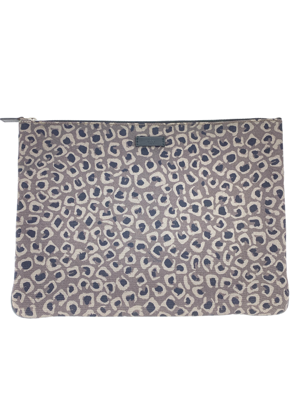 GUCCI - LEOPARD PRINT CANVAS LAPTOP SLEEVE