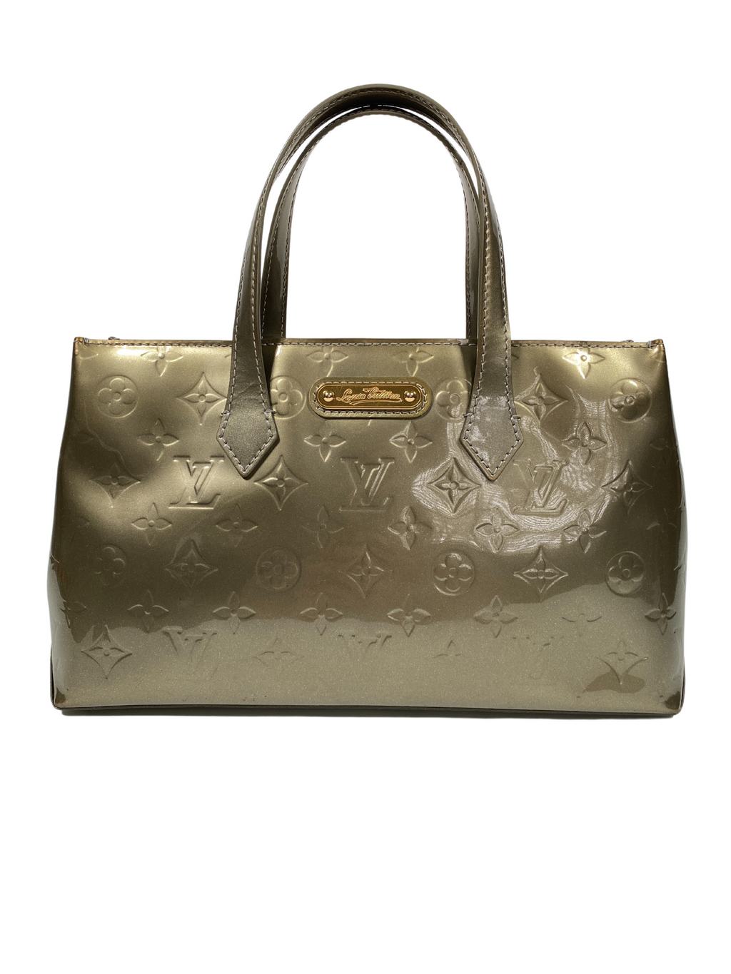 LOUIS VUITTON - WILSHIRE PM IN VERT BRONZE MONOGRAM VERNIS