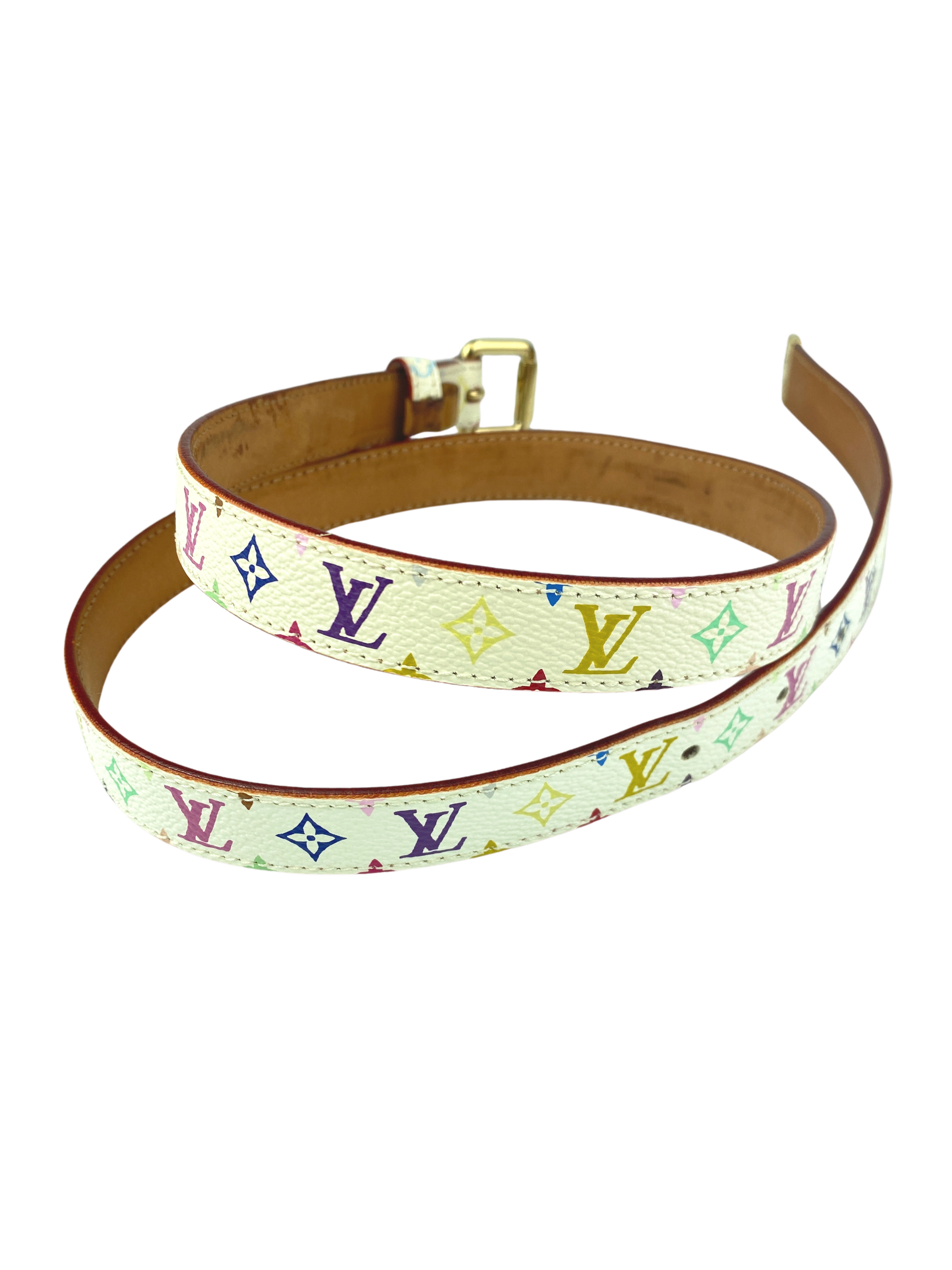 LOUIS VUITTON - MURAKAMI MULTICOLOUR MONOGRAM SLIM BELT – RE.LUXE AU