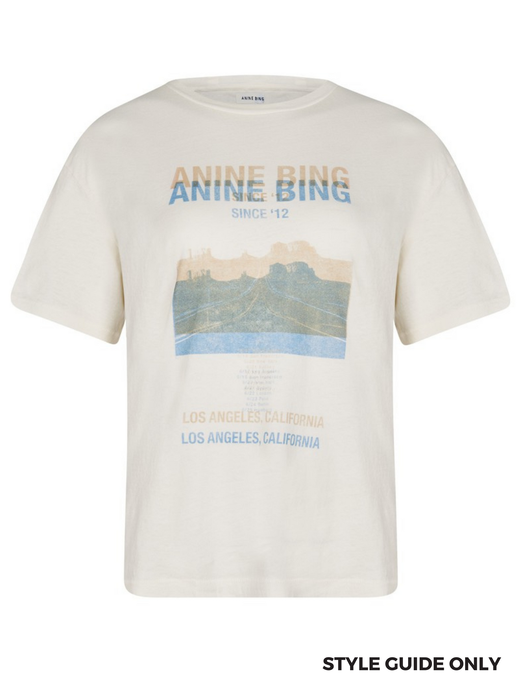 ANINE BING - HARPER T-SHIRT DESERT ROAD - SZ MED - NEW