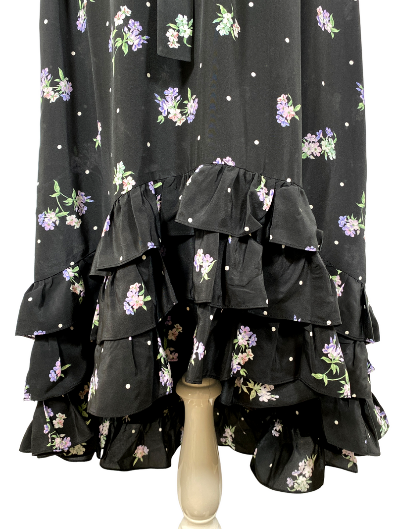 ZIMMERMANN - BLACK FLUTTER SMOCK DRESS - SZ 3 - NEW