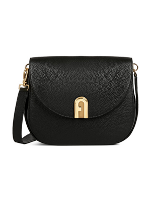 FURLA - SLEEK SMALL CROSS BODY IN  BLACK LEATHER - BRAND NEW