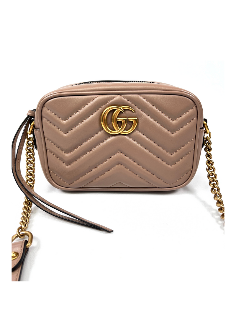 GUCCI - MARMONT MATELASSE MINI BAG DUSTY PINK