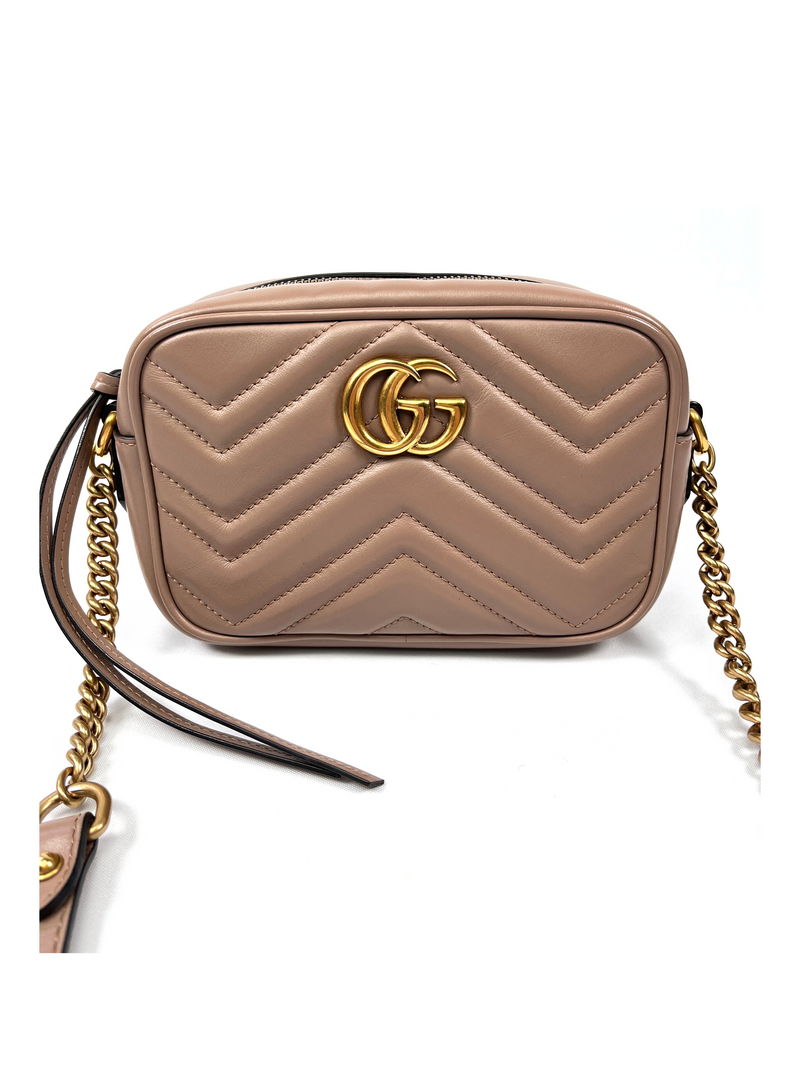 GUCCI MARMONT MATELASSE MINI BAG DUSTY PINK RE.LUXE AU