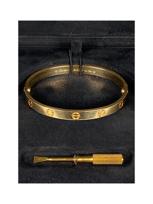 CARTIER - LOVE BRACELET IN 18K YELLOW GOLD - SZ 17