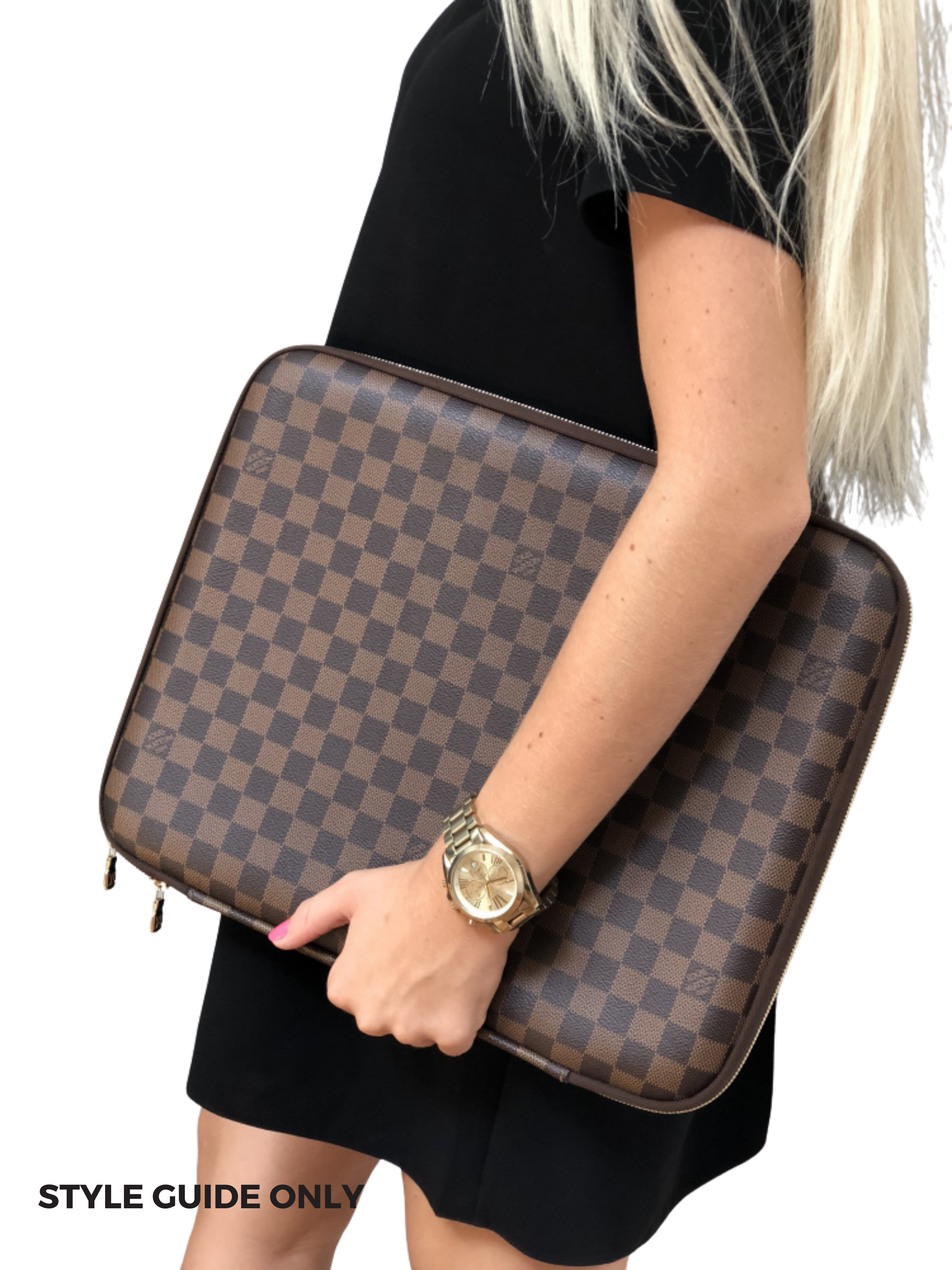 LOUIS VUITTON HORIZON LAPTOP SLEEVE 15 DAMIER EBENE CANVAS RE