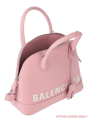BALENCIAGA - VILLE SMALL TOP HANDLE LOGO PRINTED CROSS BODY BAG - NEW