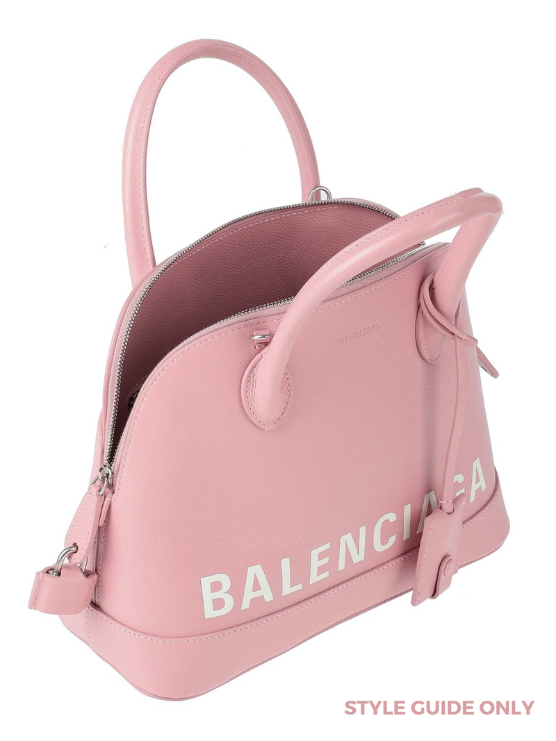 BALENCIAGA - VILLE SMALL TOP HANDLE LOGO PRINTED CROSS BODY BAG - NEW