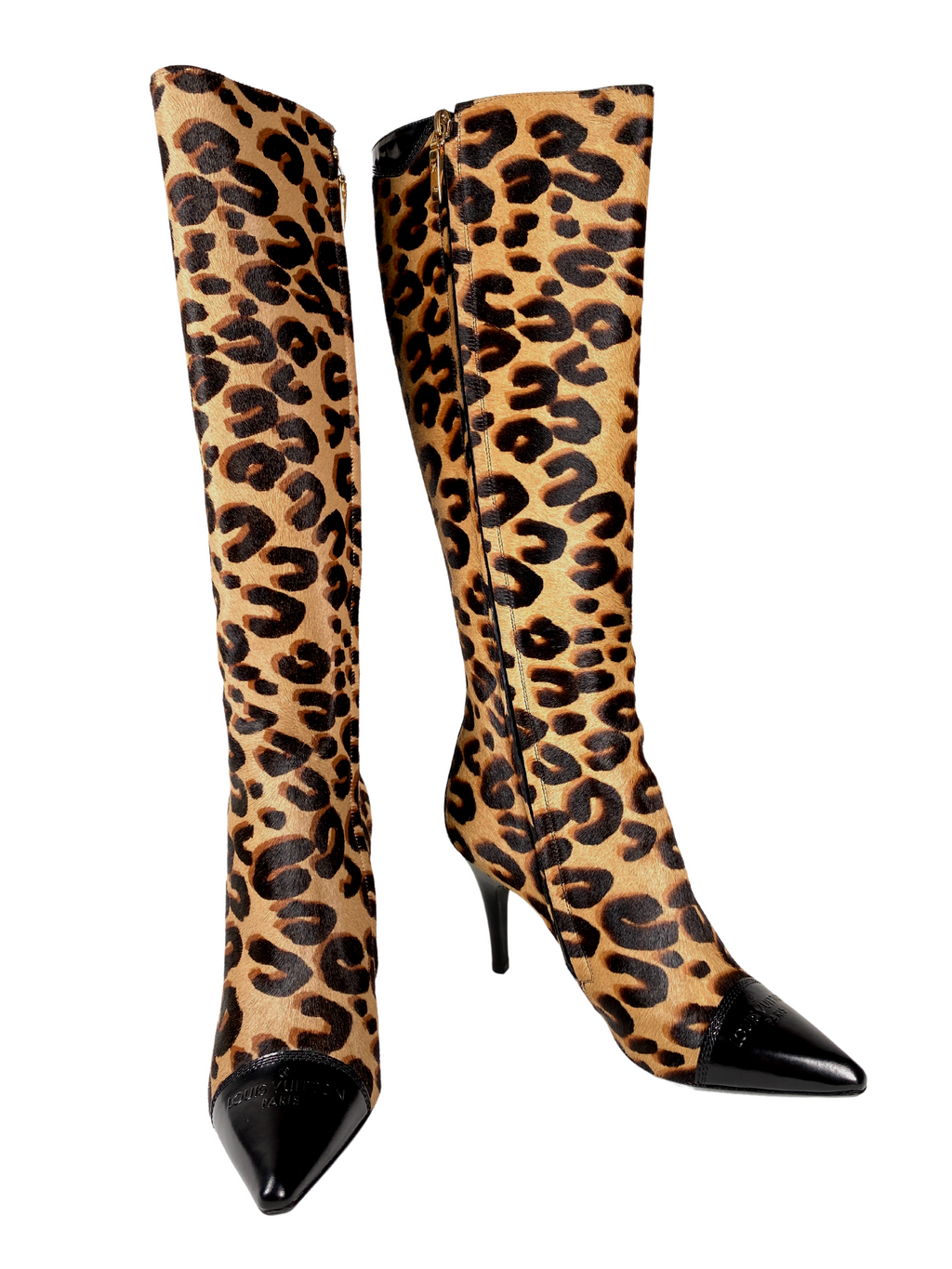 LOUIS VUITTON - WILD KNEE HIGH ANIMAL PRINT BOOTS - SZ 36.5