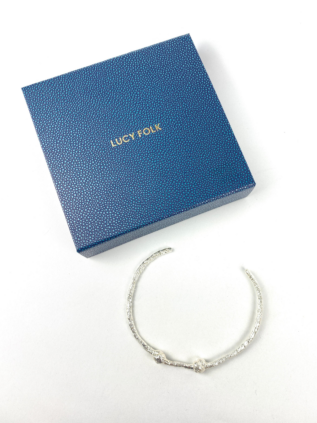 LUCY FOLK - DOUGH KNOT CHOKER NECKLACE STERLING SILVER - NEW