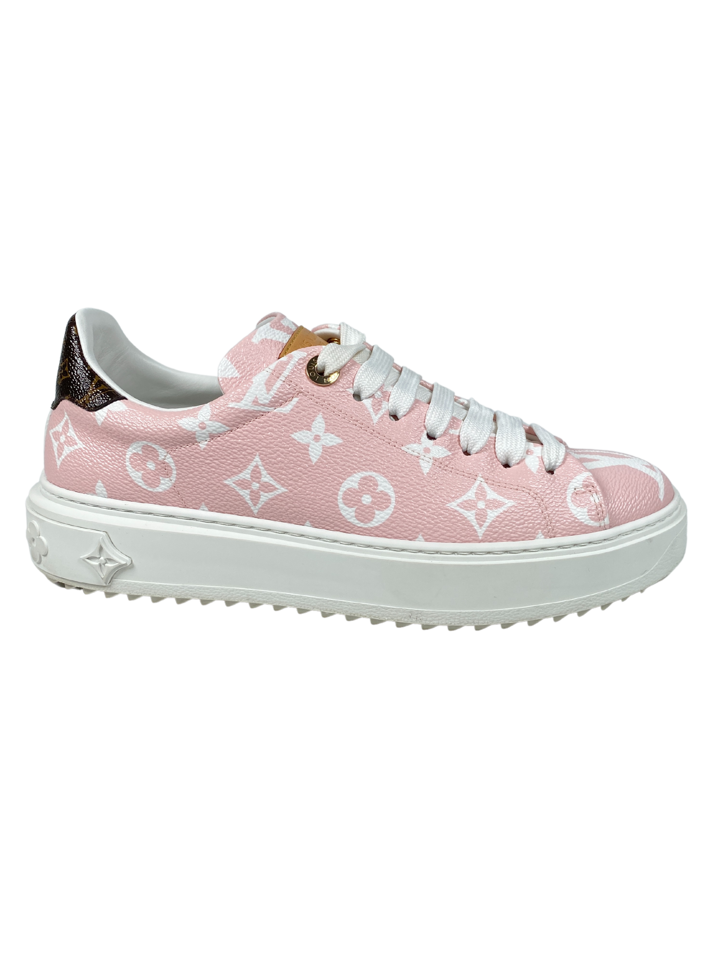 Louis Vuitton - Time Out Sneakers Trainers - Rose Poudre - Women - Size: 38.0 - Luxury