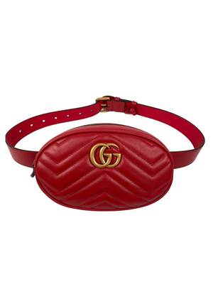 GUCCI GG MARMONT RED MATELASSE BELT BAG NEW RE.LUXE AU