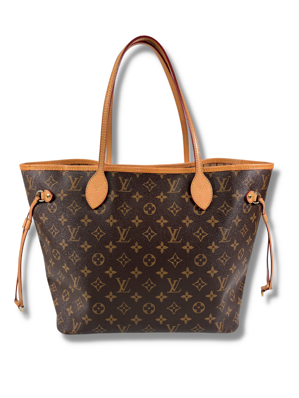 LOUIS VUITTON - NEVERFULL MM TOTE IN MONOGRAM WITH BEIGE INTERIOR