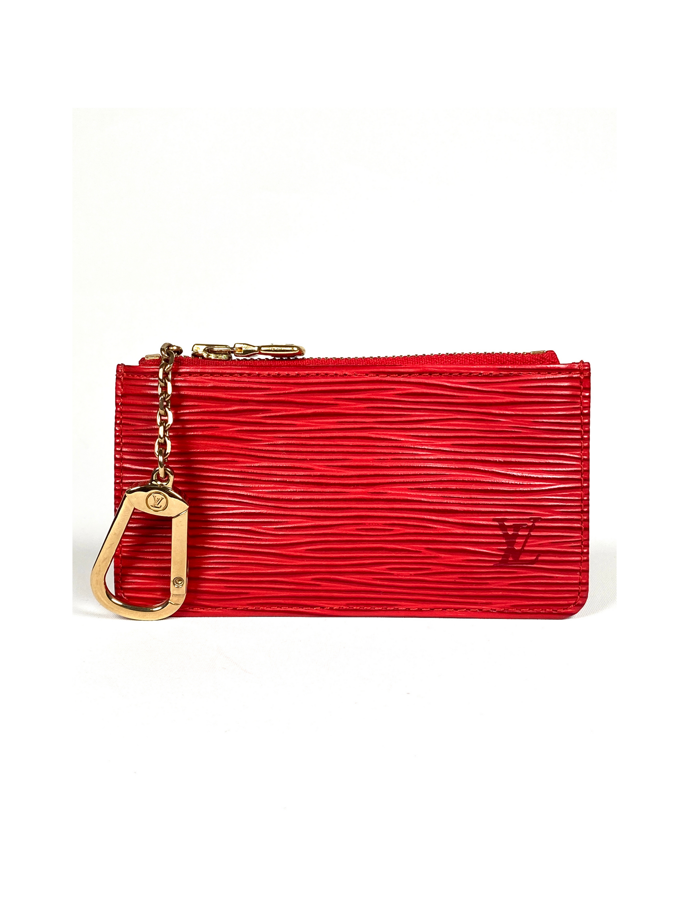 Louis Vuitton Clear Red EPI Leather Plage Clear Pochette Accessoires 1015lv31