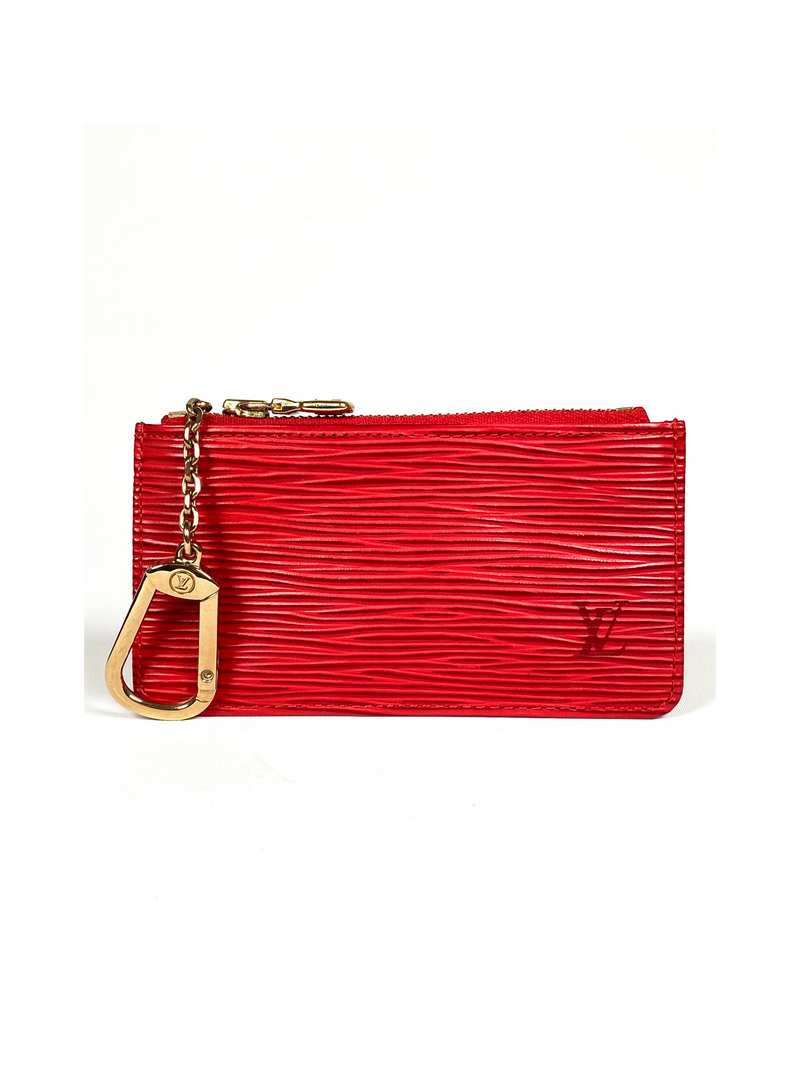 LOUIS VUITTON ROUGE EPI LEATHER POCHETTE CLES RE.LUXE AU