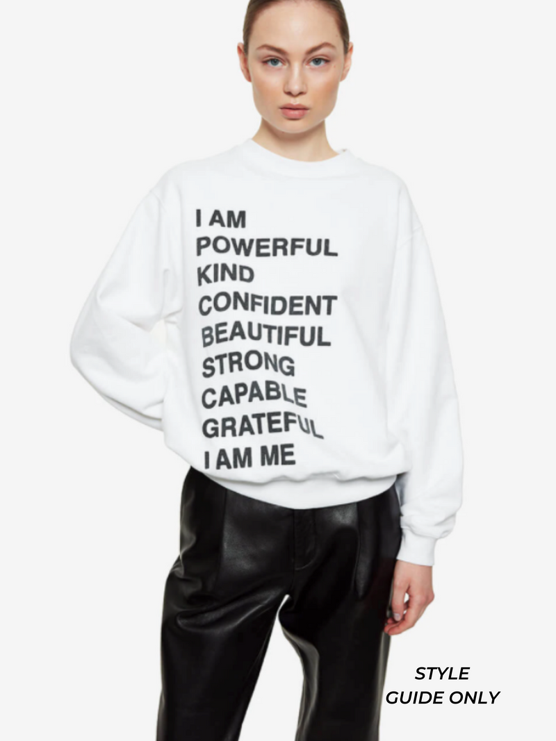 ANINE BING - RAMONA EMPOWERMENT SWEAT WHITE