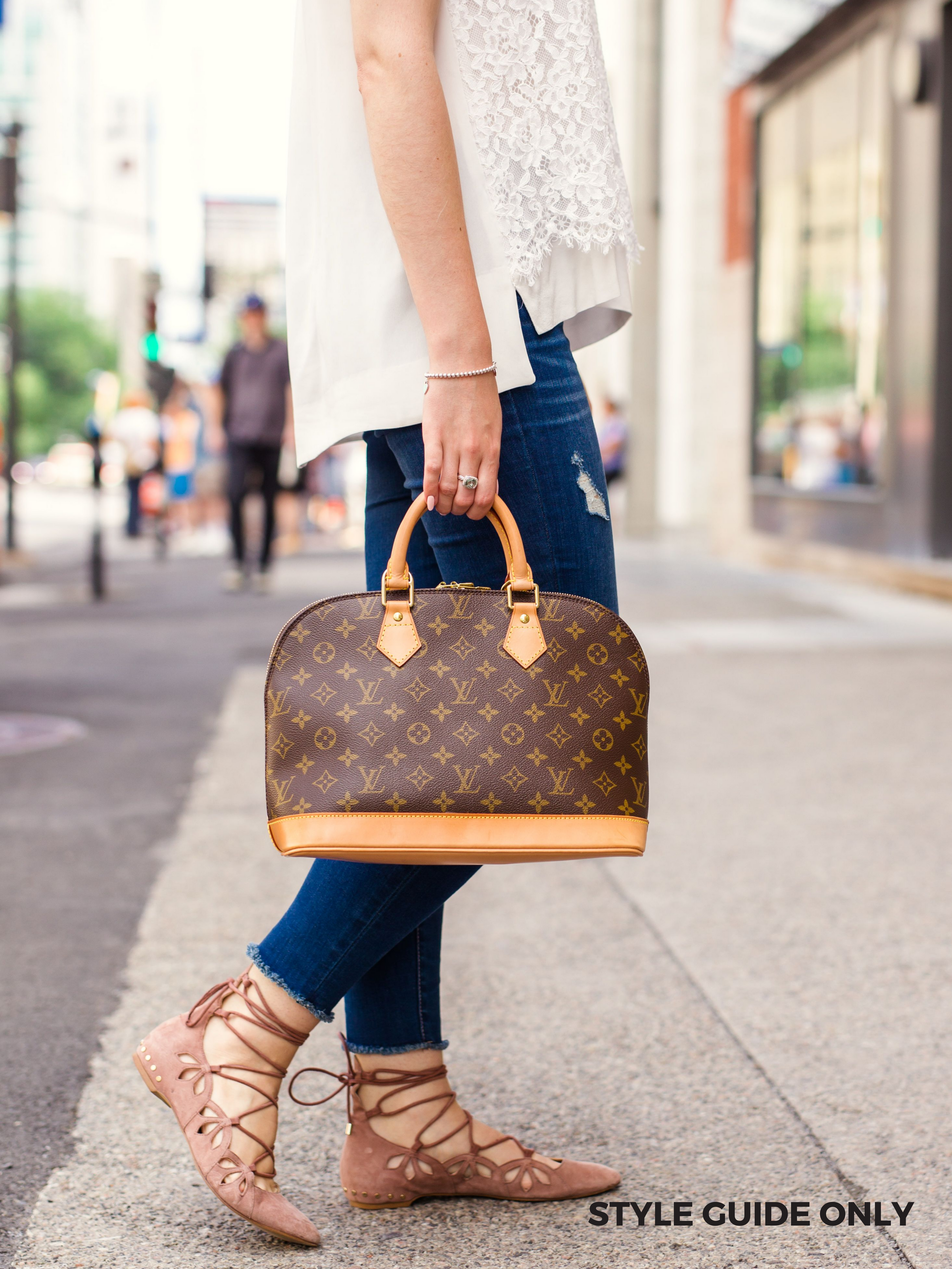 Louis Vuitton Alma BB Monogram Canvas Satchel Bag