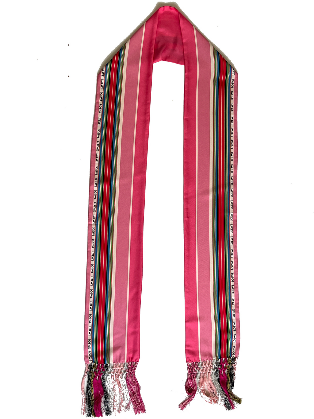 LOEWE - SILK STRIPED LONG SCARF - 198 x 15 CM