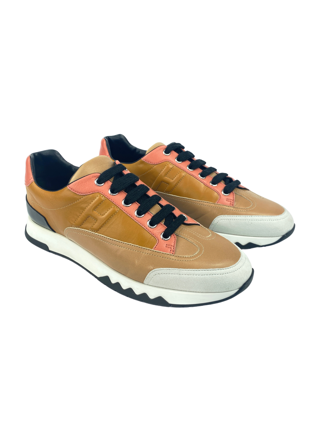 HERMES - TRAIL SNEAKER IN MULTICOLORE TERRE DE SIENNE - SZ 38