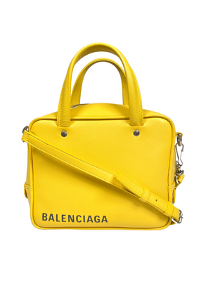 BALENCIAGA  - TRIANGLE SQUARE XS BAG IN YELLOW