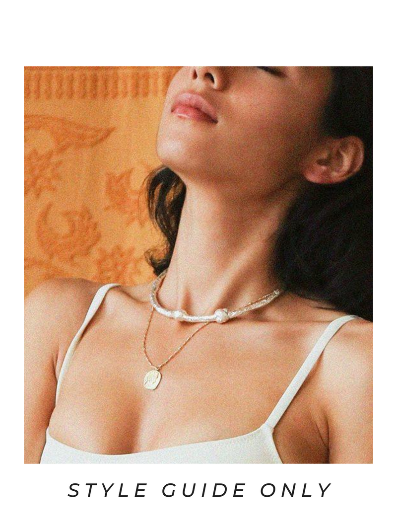 LUCY FOLK - DOUGH KNOT CHOKER NECKLACE STERLING SILVER - NEW