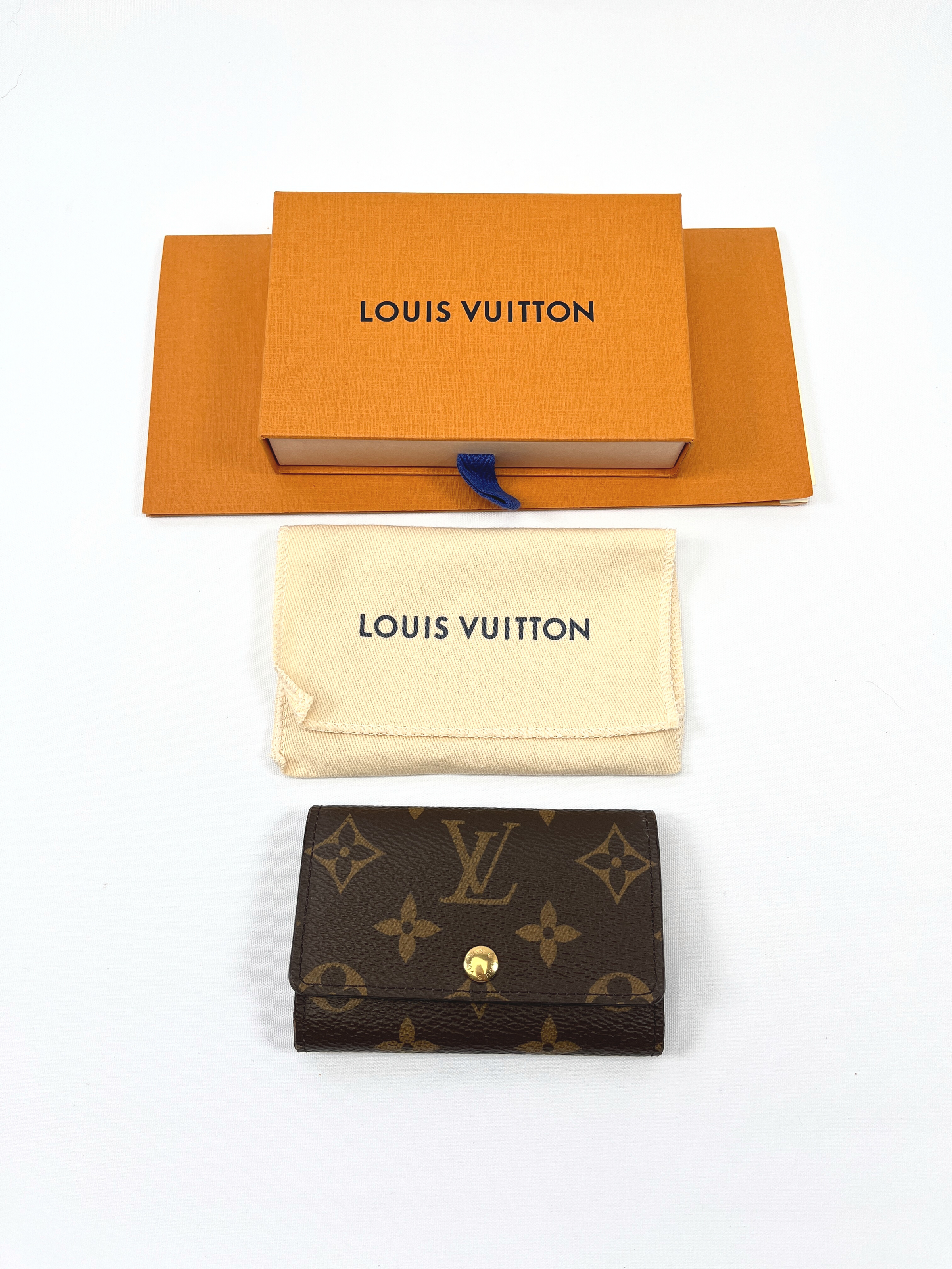 Louis Vuitton Authentic Monogram MULTICLES 4 Key Case Trifold Auth