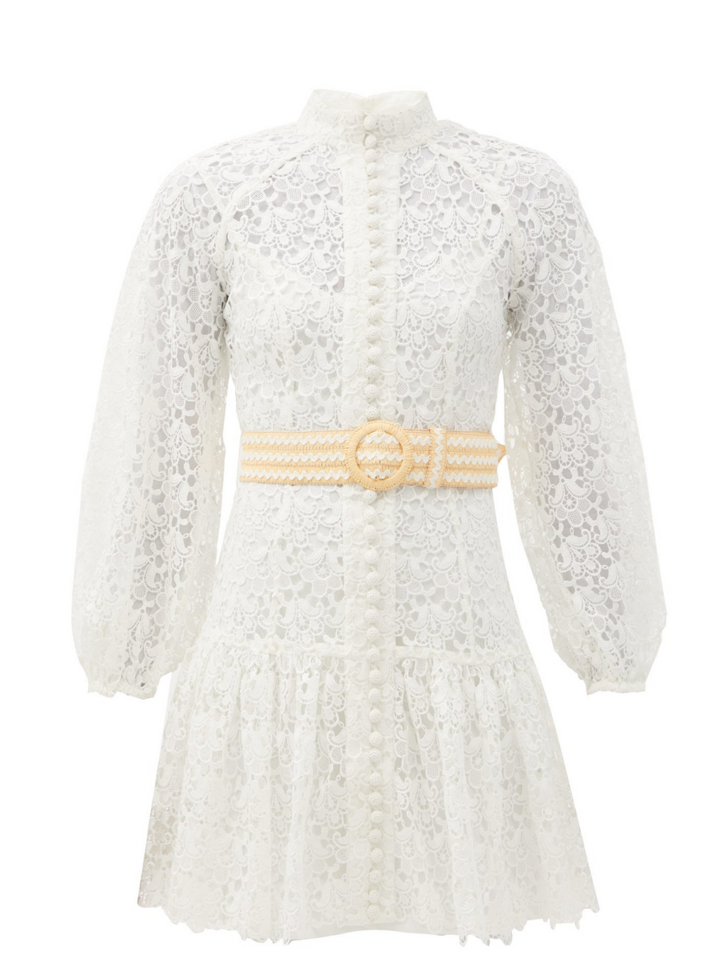 ZIMMERMANN - EMPIRE FIT & FLARE SHORT DRESS - SZ 1 / 10 AUS - NEW WITH TAGS