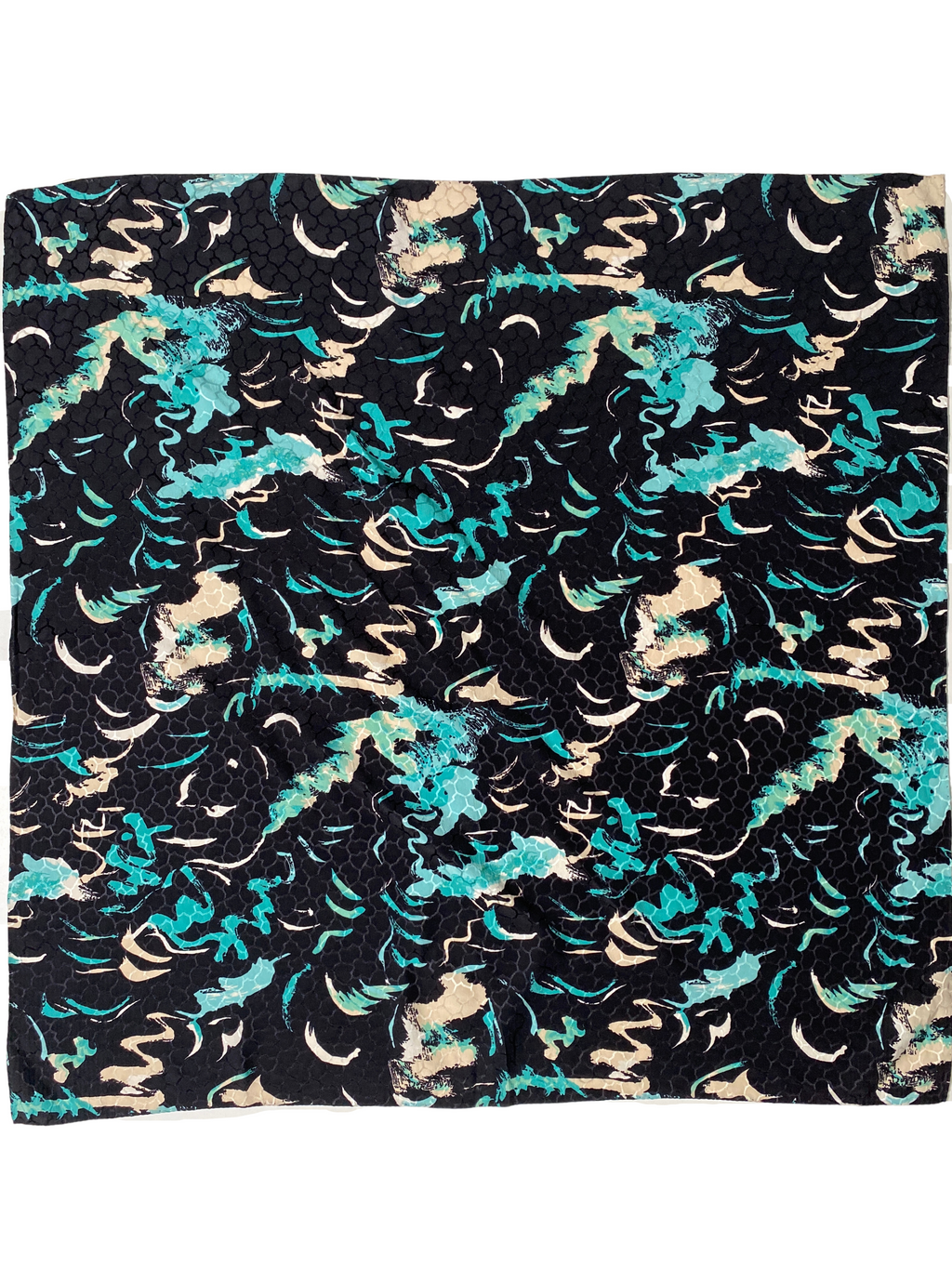 BALENCIAGA - VINTAGE PRINTED SILK SCARF - 80 x 80 CM