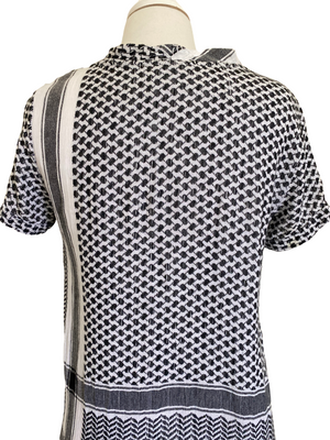 CECILIE COPENHAGEN - DRESS 2 BLACK & WHITE SHORT SLEEVES - SZ S