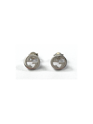 GUCCI - INTERLOCKING G SILVER STUDS EARRINGS