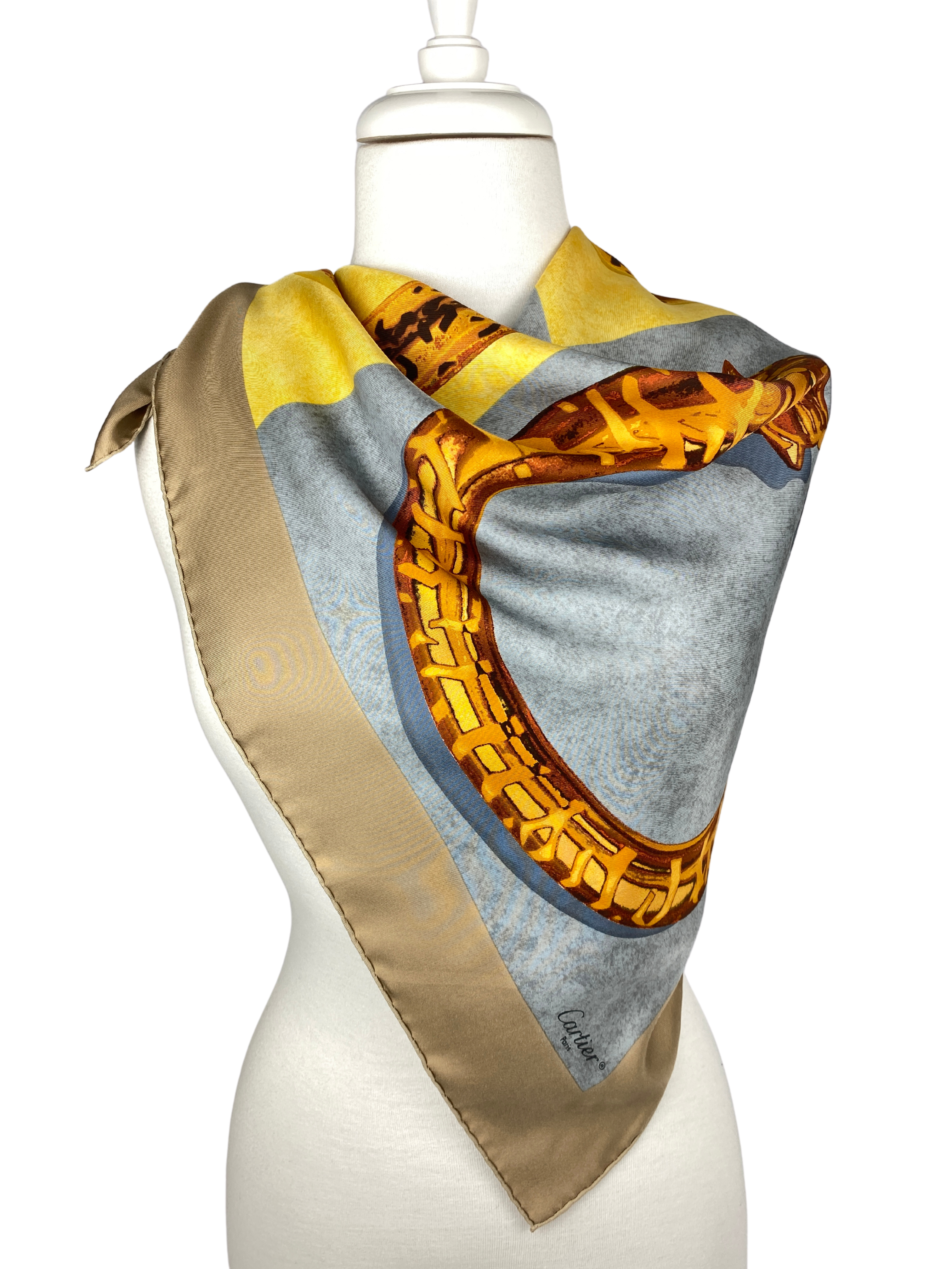 CARTIER - PANTHER RING SCARF IN 100% SILK – RE.LUXE AU
