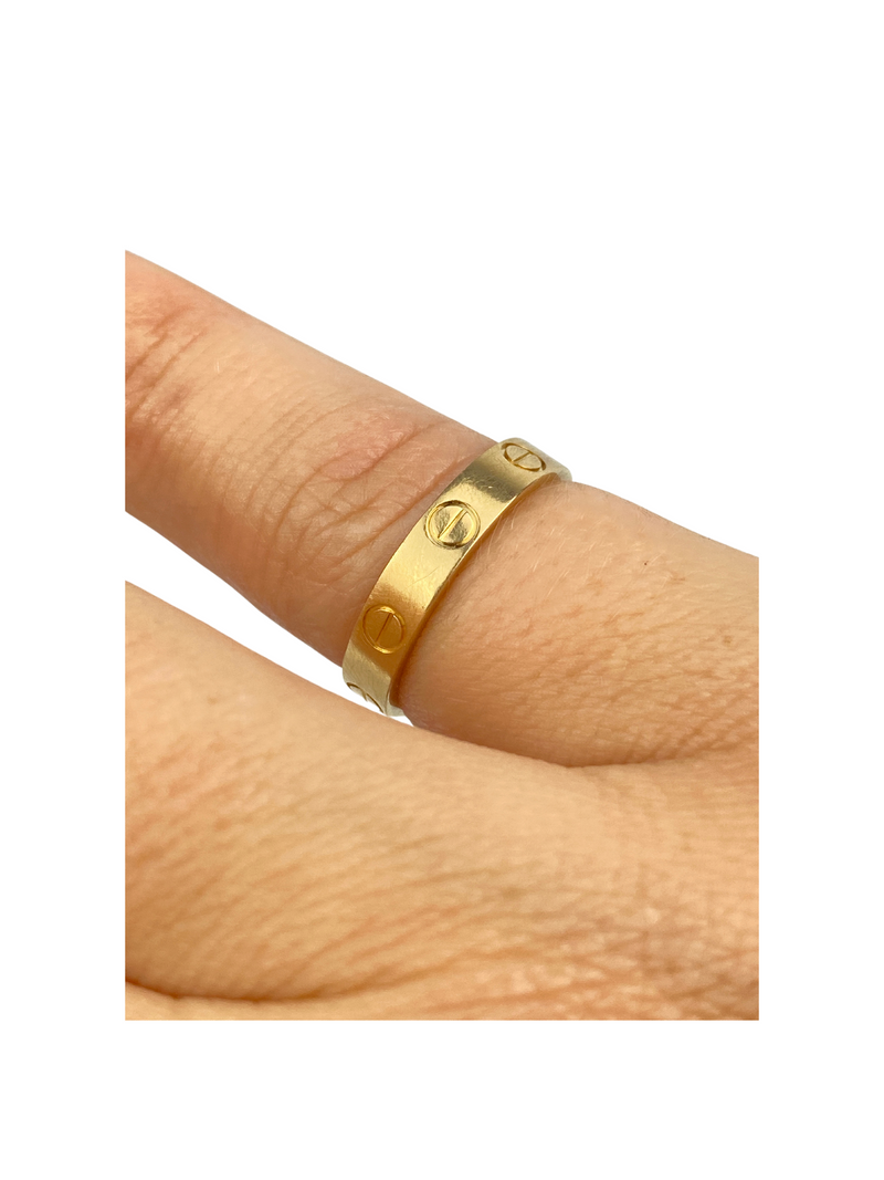 CARTIER - LOVE RING MINI YELLOW GOLD - SZ 52